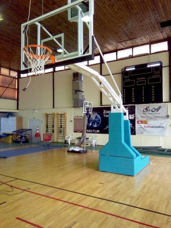 Προμήθεια και τοποθέτηση ζεύγους ηλεκτρο-υδραυλικών μπασκετών στο Δημοτικό Γυμναστήριο Ελευθερούπολης του Δήμου Παγγαίου